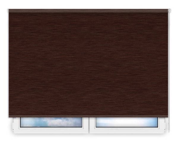 Стандартные рулонные шторы Корсо темно-коричневый цена. Купить в «Мастерская Жалюзи»